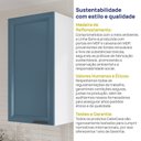 Ver imagem 7 de Armário Aéreo 1 Porta 41cm Soho CabeCasa MadeiraOriginals Branco/Azul