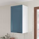 Ver imagem 1 de Armário Aéreo Planejado 1 Porta 41cm Soho CabeCasa MadeiraOriginals Branco/Azul