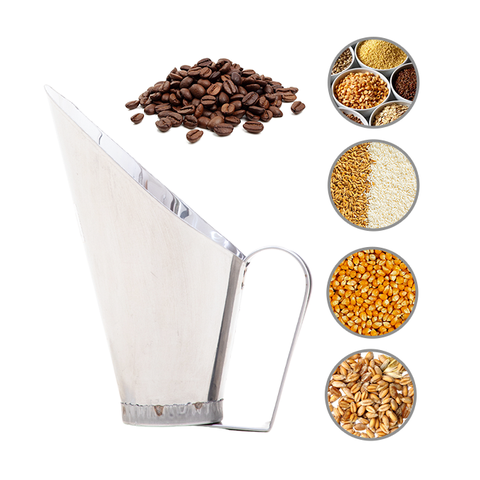 Concha Medidor para Cereais Ração Aço Inox 2kg (2000g) - Gudim