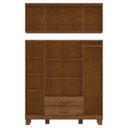 Ver imagem 5 de Guarda Roupa 8p 2g Espelho 150 Cm 1285 Castanho Milani Store