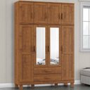 Ver imagem 2 de Guarda Roupa 8p 2g Espelho 150 Cm 1285 Castanho Milani Store