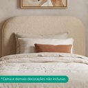 Ver imagem 2 de Cabeceira Painel Suspenso Solteiro 100 cm Alana Organica Boucle Creme Artte