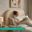 Ver imagem 6 de Cabeceira Painel Suspenso Solteiro 100 cm Alana Organica Boucle Creme Artte