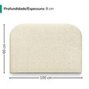 Ver imagem 3 de Cabeceira Painel Suspenso Solteiro 100 cm Alana Organica Boucle Creme Artte