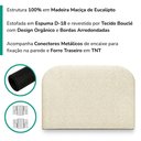 Ver imagem 5 de Cabeceira Painel Suspenso Solteiro 100 cm Alana Organica Boucle Creme Artte