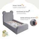 Ver imagem 4 de Cama Montessoriana Juvenil Segura e Confortável Soft com Colchão Cinza