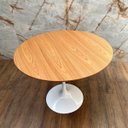 Ver imagem 1 de MESA DE JANTAR TULIPA SAARINEN REDONDA 1,60 BASE BRANCA TAMPO FREJO
