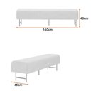 Ver imagem 4 de Puff Recamier 140cm Lauri Linho Bege - Sallar Home