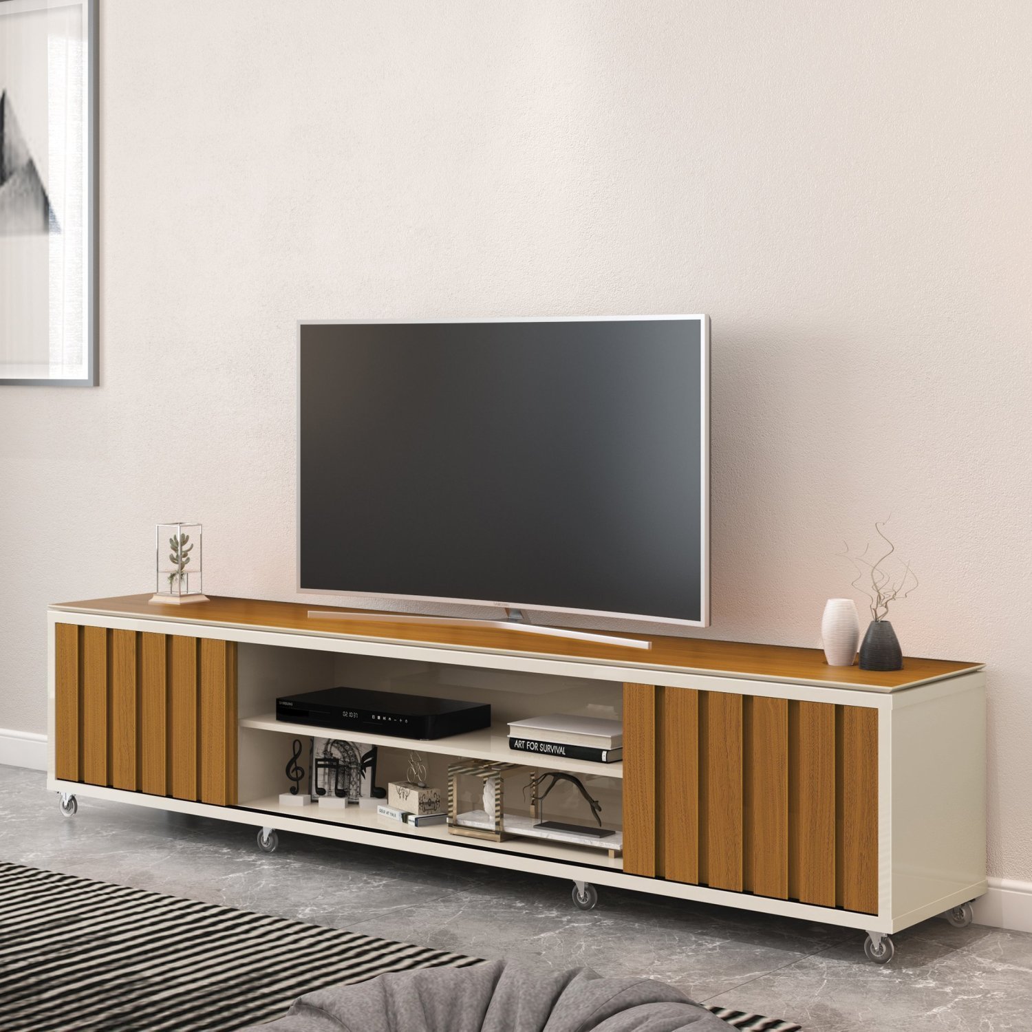 Rack para TV até 75 Polegadas 2 Portas Brise 2.20 EDN Móveis - 1