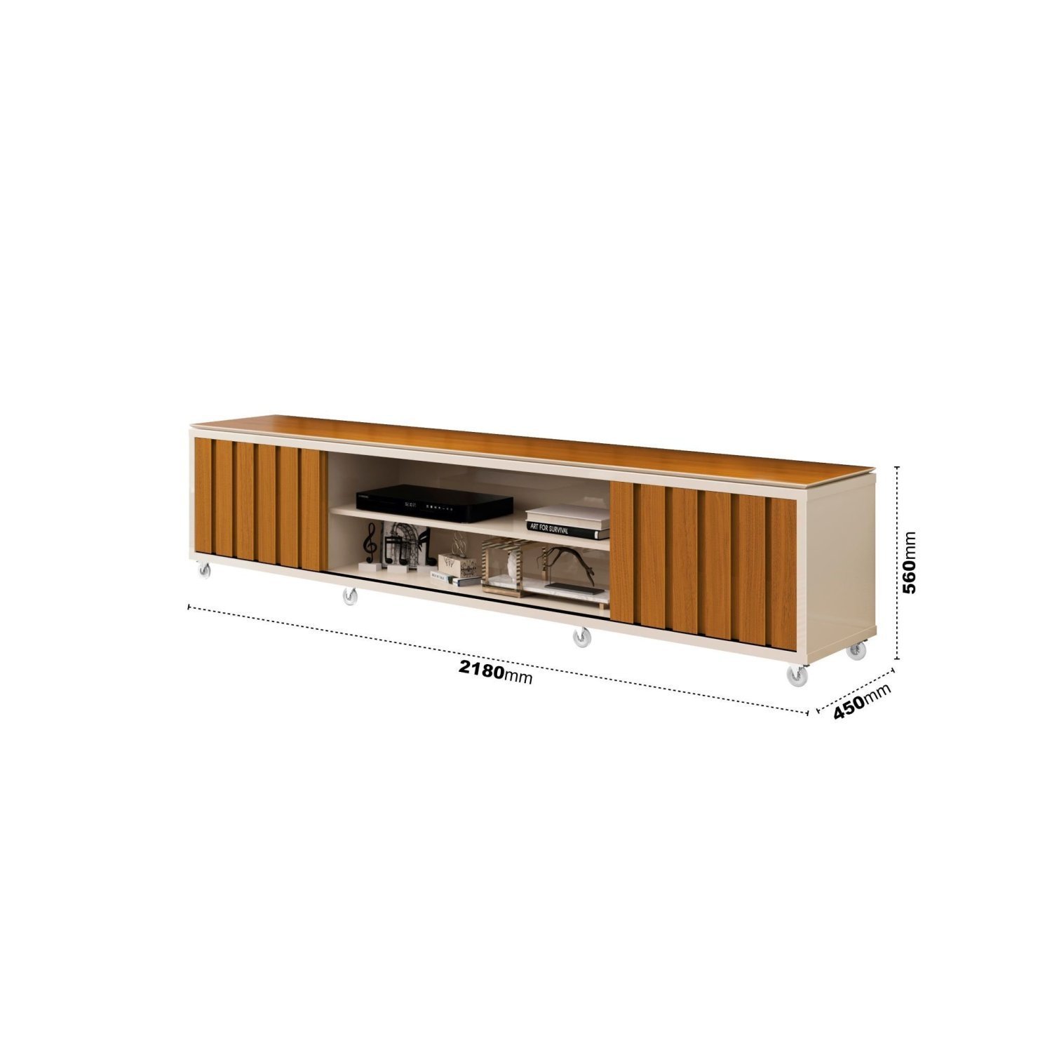Rack para TV até 75 Polegadas 2 Portas Brise 2.20 EDN Móveis - 3