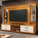 Ver imagem 1 de Estante para TV para TV até 75 Polegadas com Espelho e Vidro Marrom 192x240cm Leni