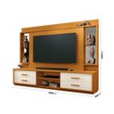 Ver imagem 3 de Estante para TV para TV até 75 Polegadas com Espelho e Vidro Marrom 192x240cm Leni