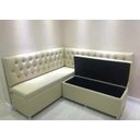 Ver imagem 3 de Conjunto Canto Alemão Baú Encosto Captone Suede (1,20x1,50):café com Leite