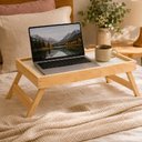 Ver imagem 2 de Mesa Bandeja Madeira Pinus Dobravel Cafe da Manha Cama Suporte Notebook Lanche Refeicao