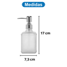 Porta Sabonete Líquido Quadrado Frosted 370ml Wolff - 5