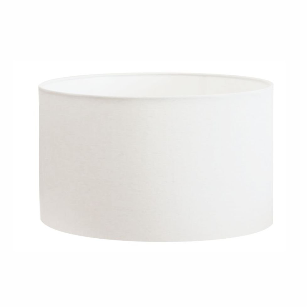 Cúpula Abajur e Luminária em Tecido Cilíndrica Vivare Cp-8023 Ø50x21cm - Bocal Europeu - Branco