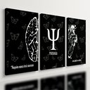 Ver imagem 1 de Kit 3 Quadro Decorativo Psicologia Cérebro Mente Consultório 28x20cm