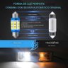 Lâmpada Torpedo Festoon 12 Chip Led 41mm 4300k Branco Quente Canbus 12v Distribuído Frc Magazine Con - 5