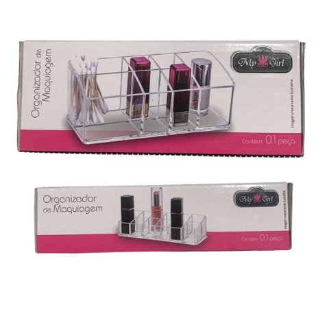 Kit 2 Organizadores Maquiagem Batons Cosméticos Resistente Fwb Organizador de Mesa, Organizador de M