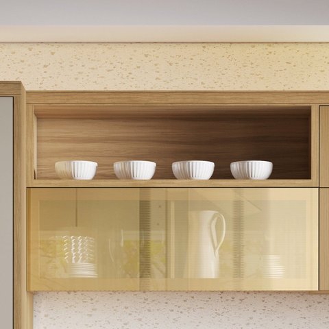 Armário 1 Porta Vidro Reflecta Inifinito Marquesa