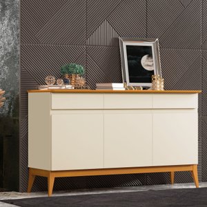 Buffet Aparador 141cm 3 Portas 3 Gavetas Magnum