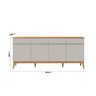 Buffet Aparador 187cm 4 Portas 4 Gavetas Magnum   - 4