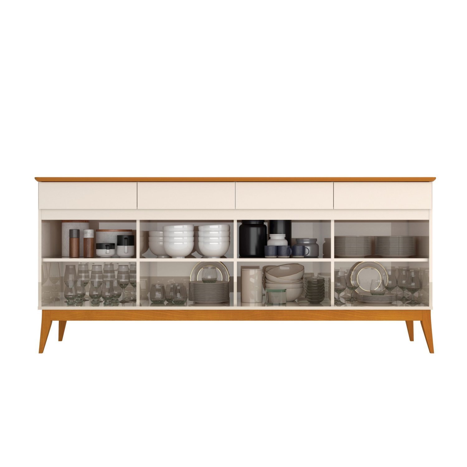 Buffet Aparador 187cm 4 Portas 4 Gavetas Magnum 1.90  - 3