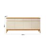 Buffet Aparador 187cm 4 Portas 4 Gavetas Magnum   - 4