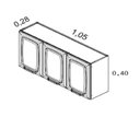 Ver imagem 3 de Armário de Cozinha em Aço 3 Portas 105cm Rose Itatiaia 