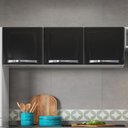 Ver imagem 5 de Armário de Cozinha em Aço 3 Portas 105cm Rose Itatiaia Preto/Branco