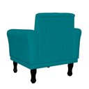 Ver imagem 3 de Poltrona Decorativa Classic Capitonê Suede Diversas Cores - DS Estofados - Azul Turquesa