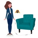 Ver imagem 5 de Poltrona Decorativa Classic Capitonê Suede Diversas Cores - DS Estofados - Azul Turquesa