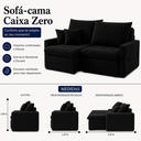 Ver imagem 3 de Sofá Cristal Caixa Zero 220m - Preto