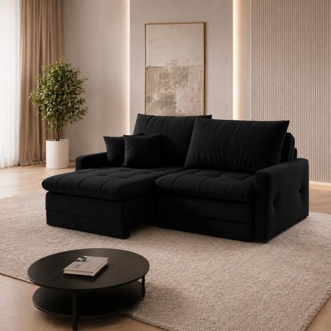 Sofá Cristal Caixa Zero 220m - Preto
