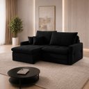 Ver imagem 1 de Sofá Cristal Caixa Zero 220m - Preto