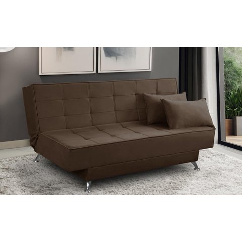 Sofá Cama 3 Lugares 1,80m Diana Suede Adonai Estofados