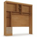 Ver imagem 2 de Ponte Aérea Modular Casal com 2 Gavetas e Nichos 100% MDF Smart Marrom/Cinamomo/Cappucino