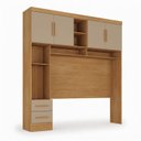 Ver imagem 1 de Ponte Aérea Modular Casal com 2 Gavetas e Nichos 100% MDF Smart Marrom/Cinamomo/Cappucino