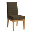 Ver imagem 2 de Kit 6 Cadeiras de Jantar Solana Linho Base de Madeira - Pallazio Cor Marrom Café