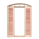 Ver imagem 2 de Porta Balcão de Correr de Madeira Padrão Cedro Veneziana em Arco Bat.14 Cm-2.35(a)x1.30(l)