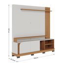 Ver imagem 4 de Estante Home Theater Jurerê 1.8 Off White Matte Freijó com Mesa de Centro Jeri Freijó Off White