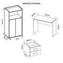 Ver imagem 3 de Kit Conjunto Escritório 3 Peças Studio Marrom Caemmun