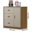 Ver imagem 3 de Conjunto Infantil Livia Off White/Carvalho Cômoda e Roupeiro Canaã