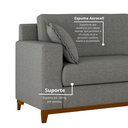 Ver imagem 6 de Sofá Slim Living Vintage 3 Lugares 220cm em Linho Arte Cúbica Estofados