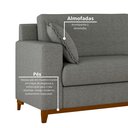 Ver imagem 5 de Sofá Slim Living Vintage 3 Lugares 220cm em Linho Arte Cúbica Estofados