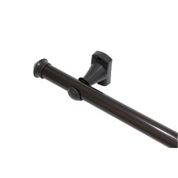 Kit Varão Para Cortina 2,50 Metros 28Mm Preto  Compacto - 1