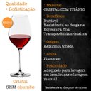 Ver imagem 2 de Jogo 6 Taças de Vinho Cristal Titânio Flamenco Bohemia 550ml