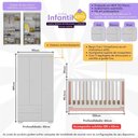 Ver imagem 3 de Quarto Infantil com Berço Colchão Incluso e Guarda-roupas Algodão Doce Multimóveis Mp4248