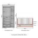 Ver imagem 7 de Quarto Infantil com Berço Colchão Incluso e Guarda-roupas Algodão Doce Multimóveis Mp4248