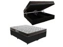 Ver imagem 1 de Cama Box Baú Queen Colchão Mola Ensacada Belos Sonhos + Box Suede 71x158x198 Preto